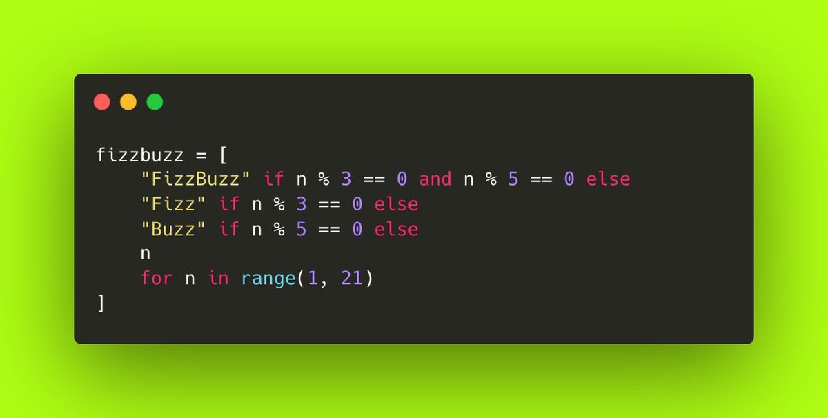 testdrivenio's tweet image. Python tip:

List comprehensions can include multiple if conditions and even else. 
This allows complex filtering and transformation in a single, concise expression.

Example 👇