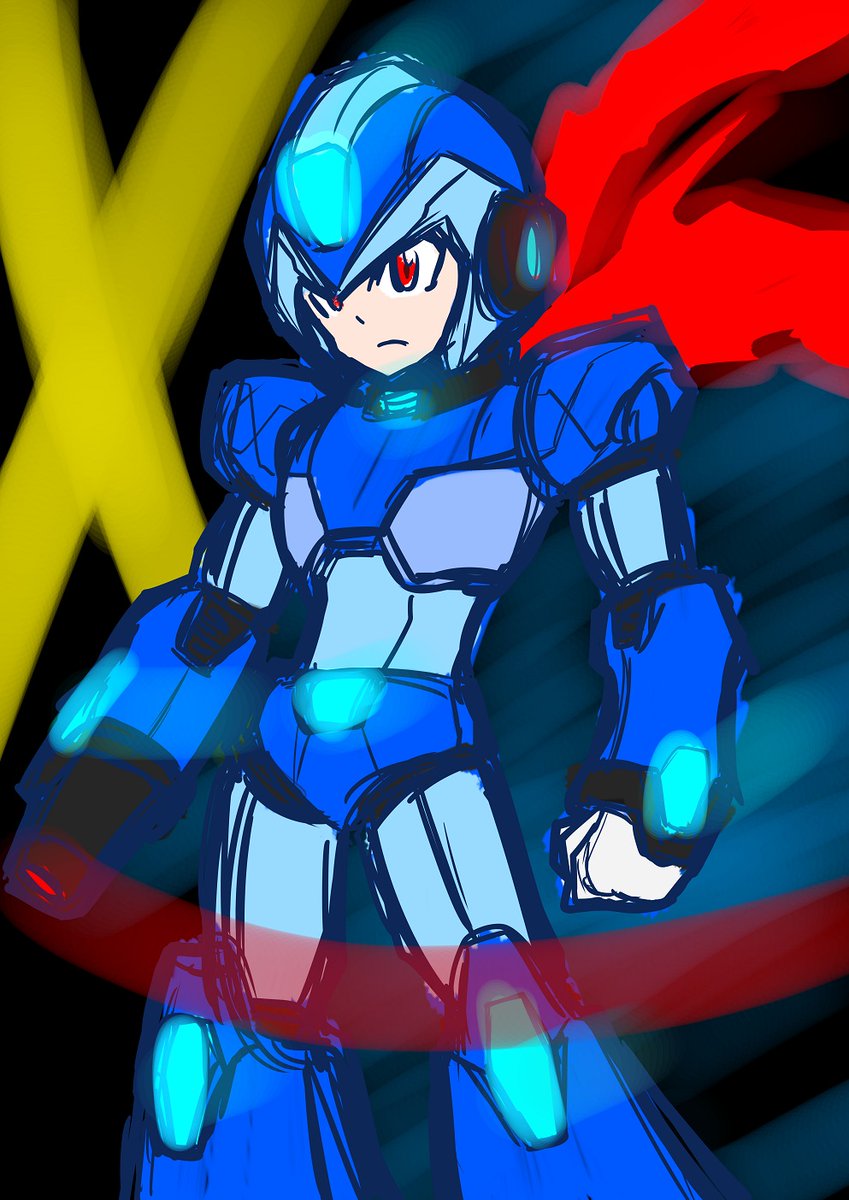 aoihito72's tweet image. 過去絵ロックマンX
赤いマフラー正義のしるし