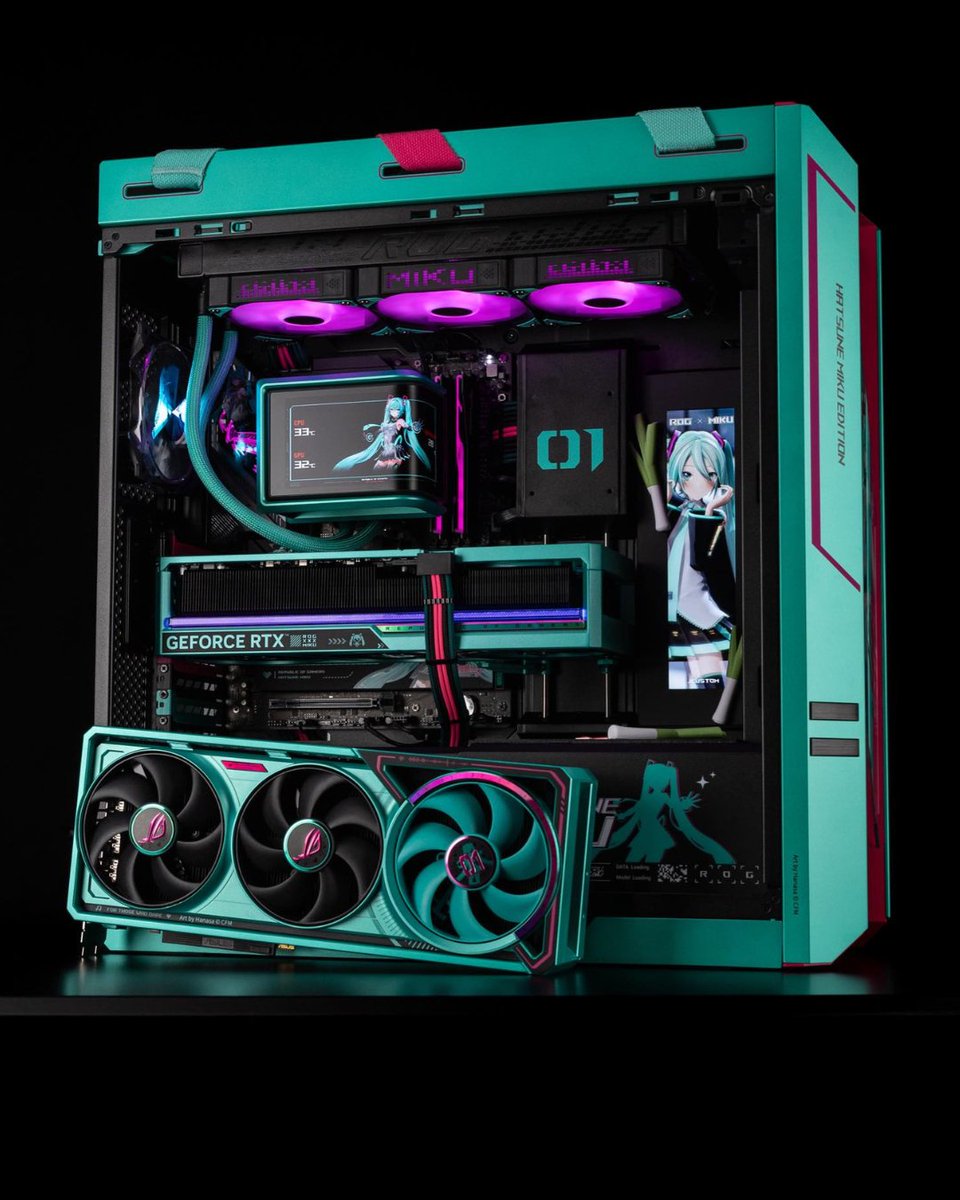 CableMod's tweet image. CableMod Hatsune Miku Edition? ✌️

By @mchu05
