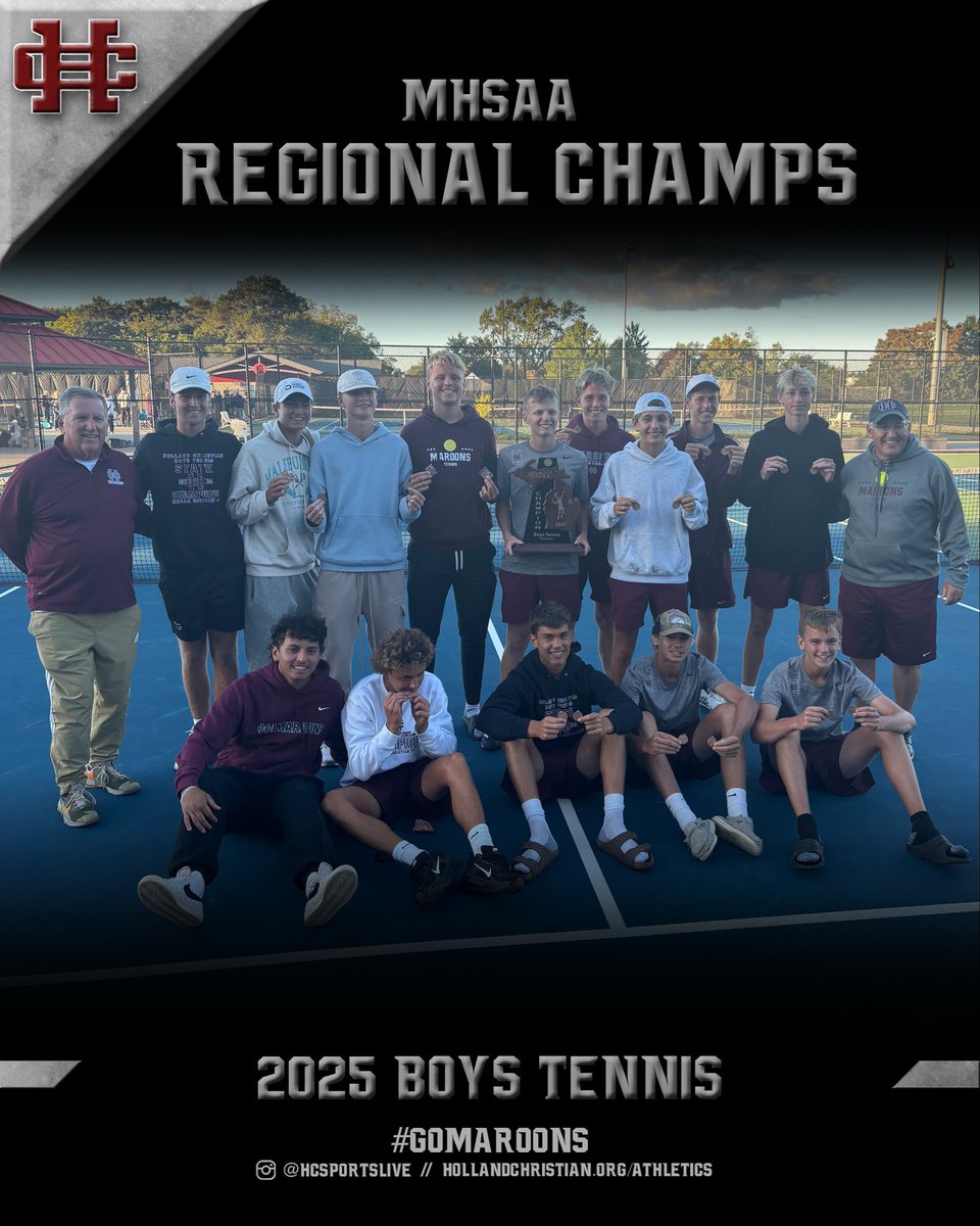 Congrats Varsity Tennis! 2025 MHSAA Regional Champs! #GoMaroons <a href="/MaroonsAD/">David Engbers, CMAA</a>