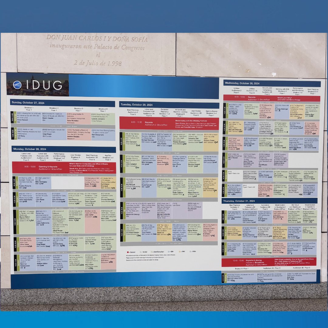 IDUGDb2's tweet image. IDUG #EMEA25 will be here before you know it, and we&apos;re looking for Session Moderators. Can you help? Learn more and sign up here - moderator.idugemea.eu/signup

(📷 EMEA 2024 Grid, Valencia)