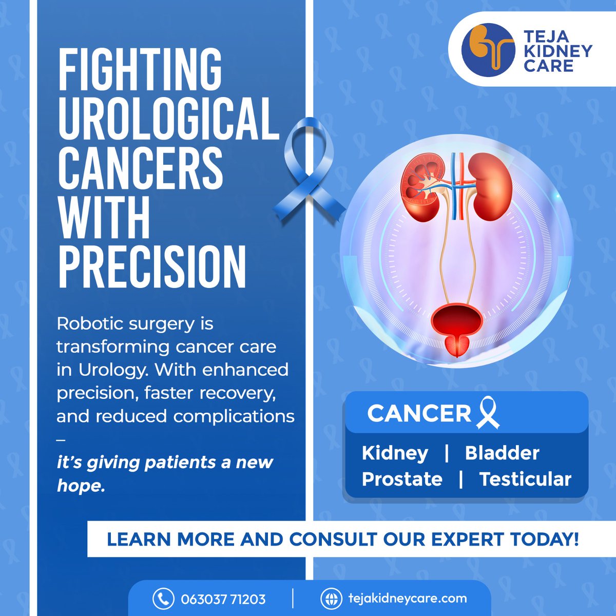 BanuTejaReddy7's tweet photo. 🌟 Fighting Urological Cancers with Precision.
Consult Dr. Banu Teja Reddy
Robotic &amp; Urologist Specialist – Teja Kidney Care, Continental Hospitals, Hyderabad
🌐 https://t.co/iPRmKsxZSj
#RoboticSurgery #UrologyCare #CancerAwareness    #DrBanuTejaReddy #TejaKidneyCare #Continental https://t.co/dR2sQQEazp