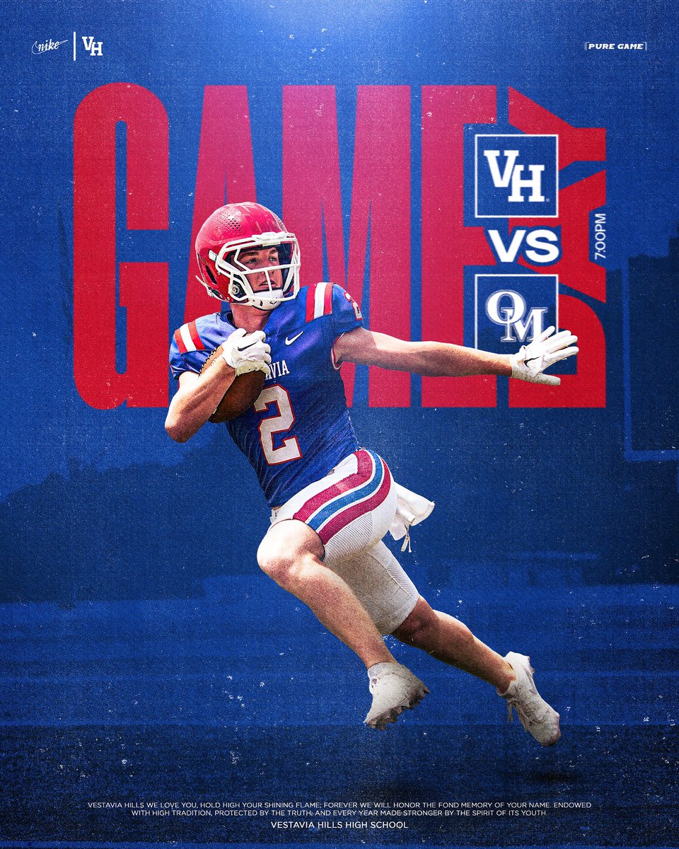 Gameday. Let’s go to work. 

📍 Thompson Reynolds Stadium 
⌚️ 7:00 PM 
📺 Ways to Watch:
-1Rebel Athletics YouTube Channel 
-NFHS Network 

#1REBEL