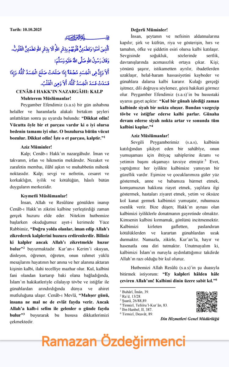 #Hutbe
#Cuma
#Cumamizmubarekolsun
#Kalp