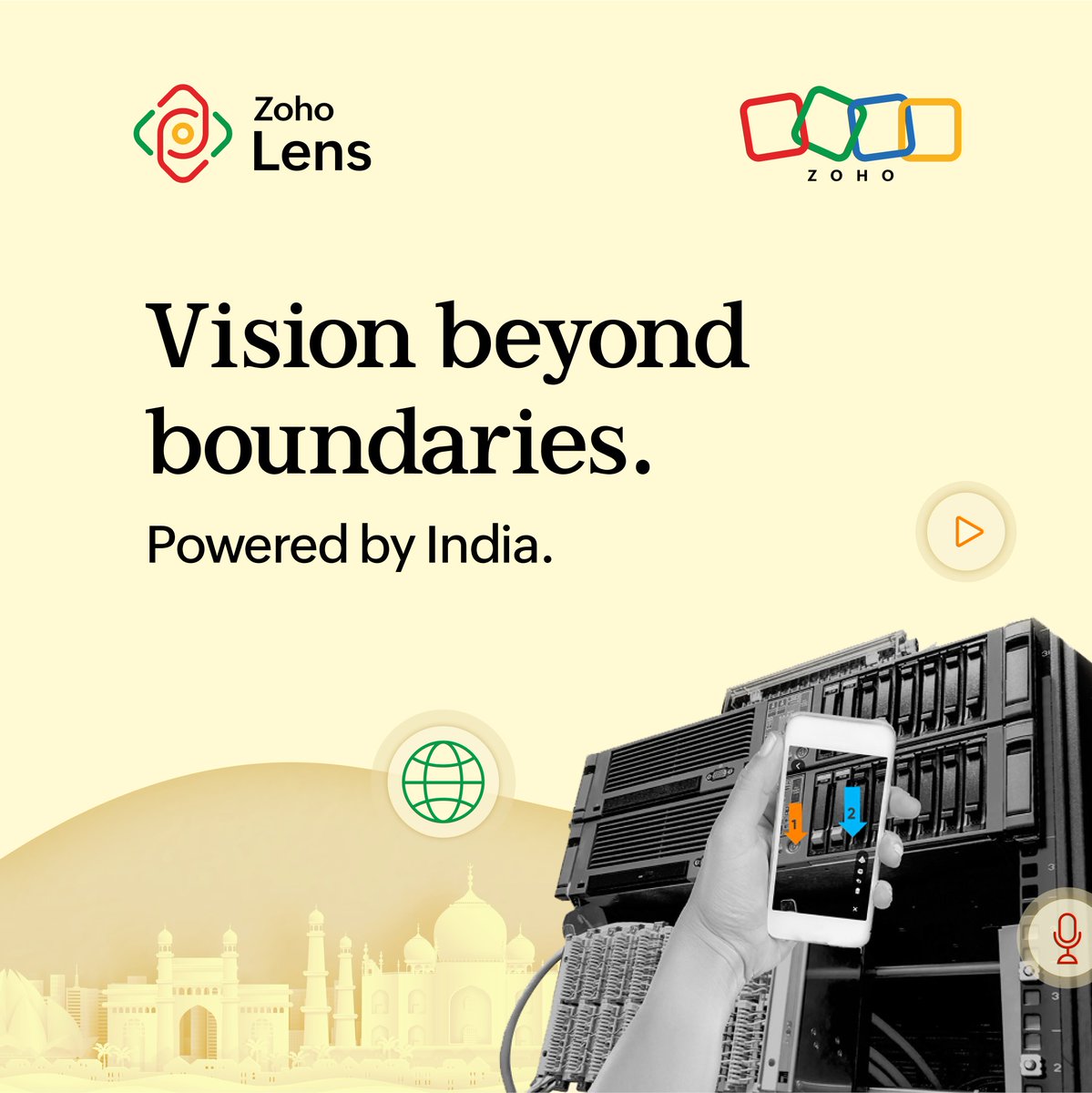 ZohoLens's tweet image. 𝑭𝒓𝒐𝒎 𝑰𝒏𝒅𝒊𝒂, 𝑭𝒐𝒓 𝒕𝒉𝒆 𝑾𝒐𝒓𝒍𝒅!

At Zoho Lens, we empower teams with secure and seamless visual support to solve problems faster, anytime and anywhere.

#AugumentedReality #ZohoLens #RemoteSupport #MadeInIndia #DigitalIndia #Zoho