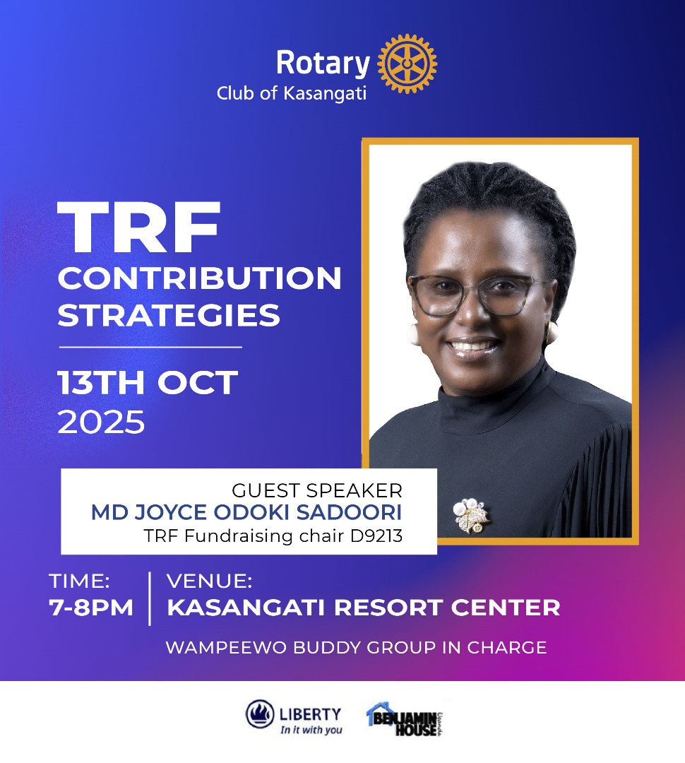 The Rotary Foundation highlight its role in transforming dreams into reality through service and impact.
How do we strategize to gain the impact?
Join us as we learn how to, see you soon 
#RotaryEyamba
#TearGasRepublic
#RCKasangati