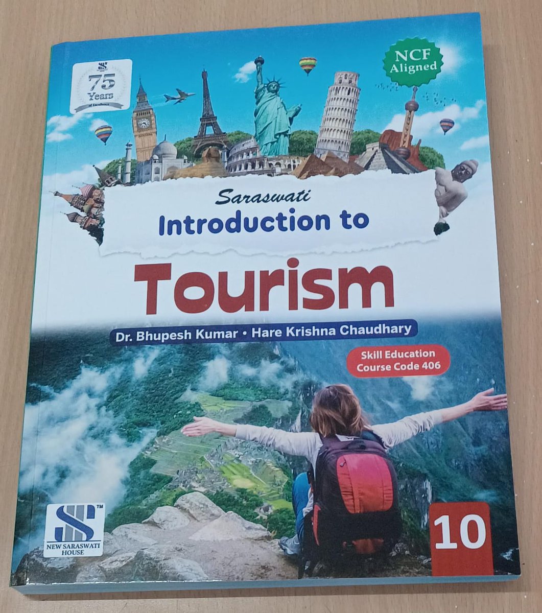 BhupeshKumarIHM's tweet image. 📘 Proud to share our new book “Introduction to Tourism” (Class 10), co-authored by Dr. Bhupesh Kumar &amp;amp; Mr. Hare Krishna Chaudhary, published by New Saraswati House.

Aligned with NCF, it introduces students to the exciting world of #Tourism &amp;amp; #Hospitality. 🌏✈️

#SkillEducation