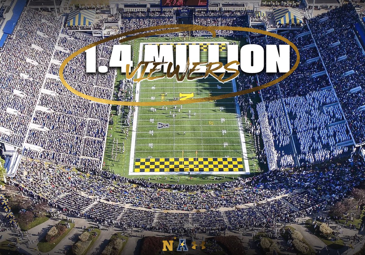 The people love Service Academy football!😤 

#GoNavy | #26GOATED