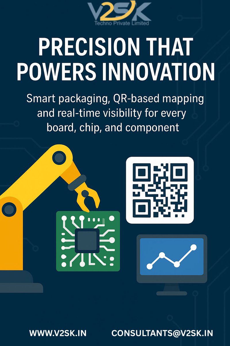V2sktechno's tweet photo. ⚡ Precision That Powers Innovation

From smart packaging to QR-based mapping and real-time visibility — we bring intelligence to every chip, board, and component.

Powering the future of electronics manufacturing with accuracy, speed, and innovation.

#V2SKTechno https://t.co/MUcyBpcRyz
