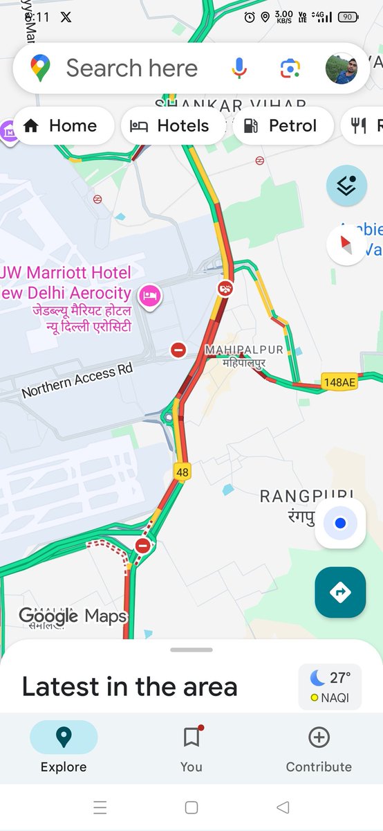 phogat_ram's tweet photo. @NHAI_Official @MORTHIndia On NH 48, regular traffic jam at Sidhrawali, Rathiwas, Bilaspur, Manesar, Hero honda chowk, Rajiv chowk, IFFCO chowk, Mahipalpur worst condition. Kindly look into the matters. https://t.co/DXJPSVAYIt