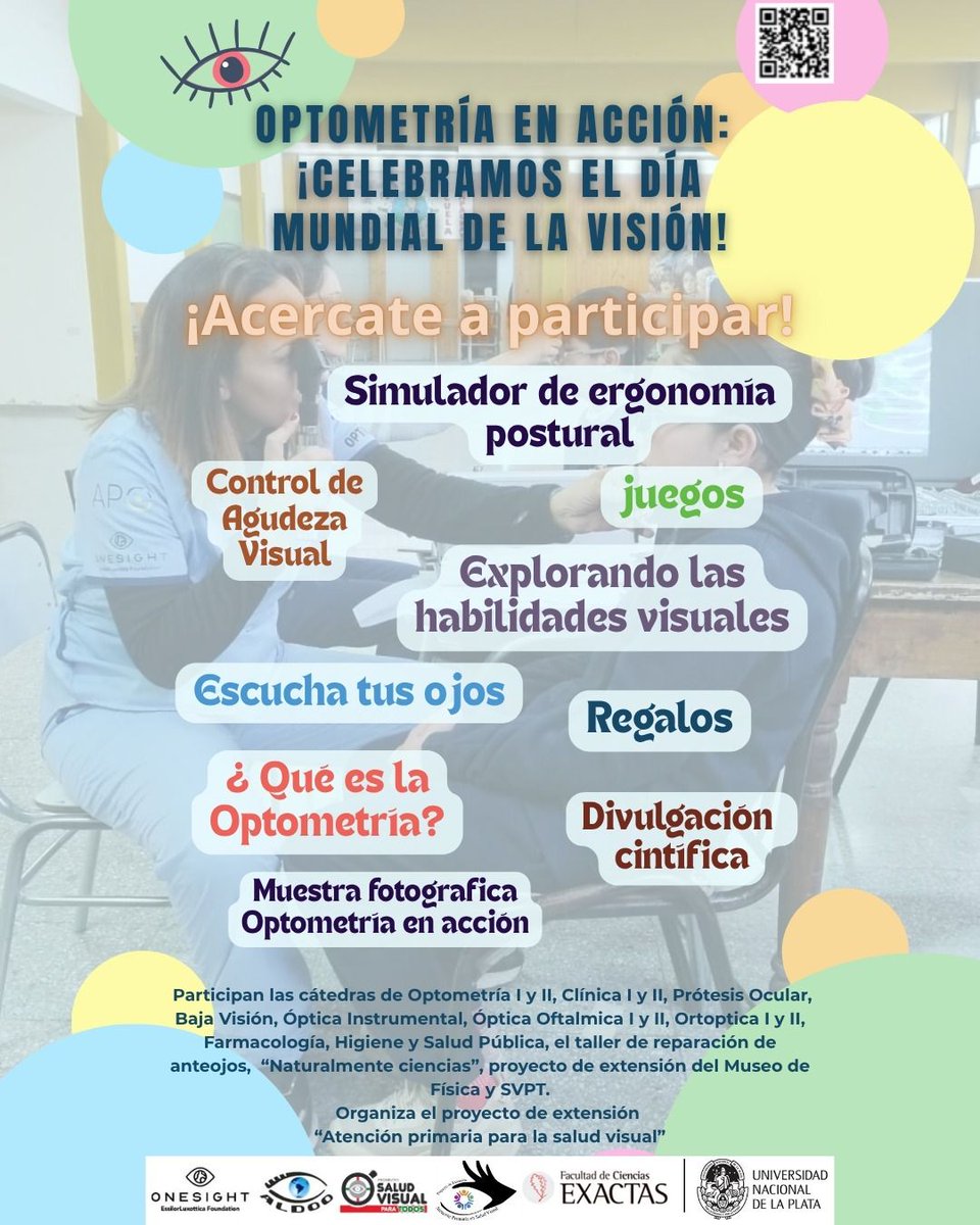 UNLPinvestiga's tweet image. 👁️ El Día Mundial de la Visión es una iniciativa global que busca concientizar sobre la importancia de cuidar la visión para prevenir problemas visuales y la pérdida evitable de la vista.

 👁️Vení a #Exactas e informate, porque la visión es un derecho universal.