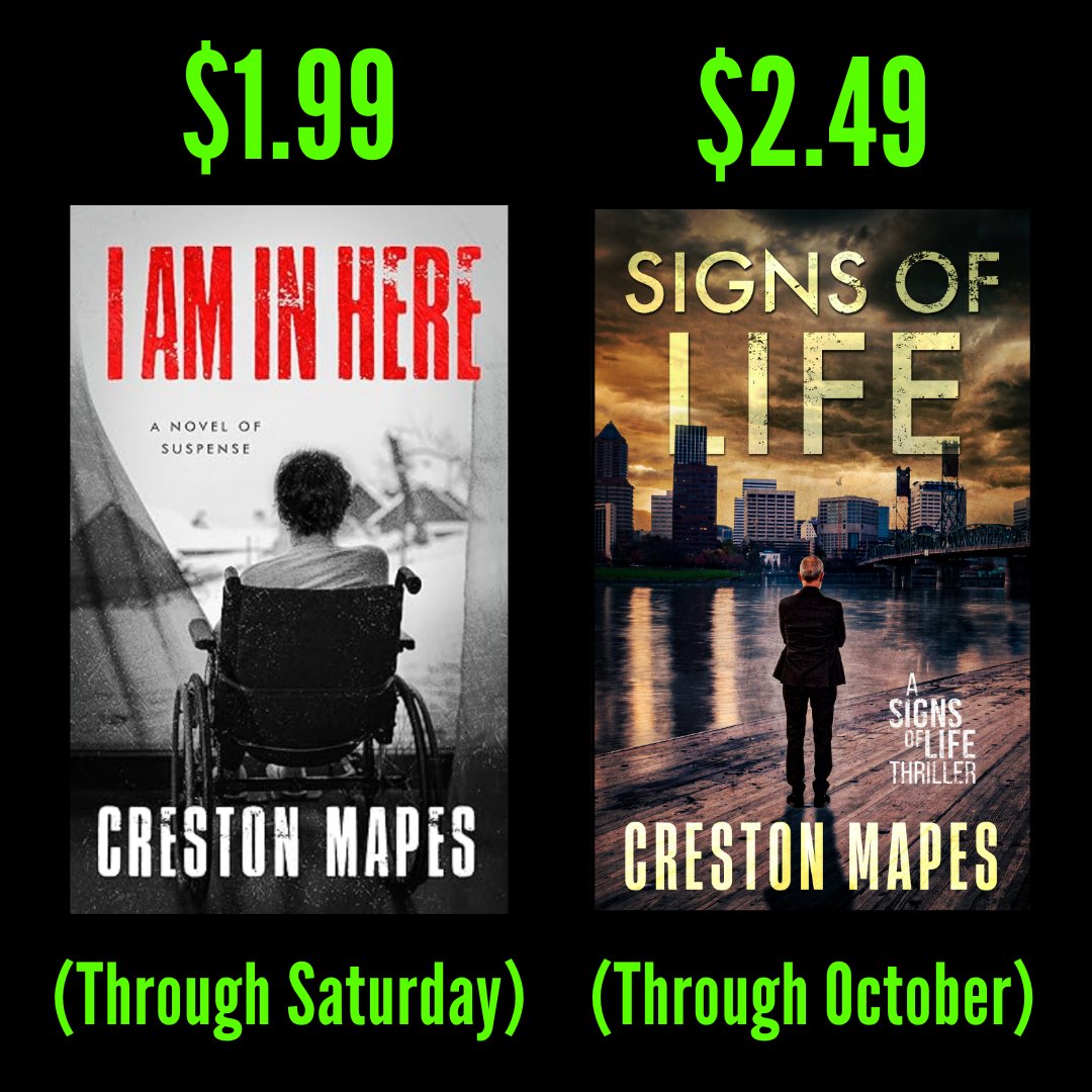 We have 2 great deals running right now! Click my Amazon Author Page to grab these thrillers while they last: amazon.com/author/creston…

#christianfiction #christiansuspense #mustread #kindleunlimited #religiousmysteries #bookblogger #bookrecommendations #kindle #readingcommunity