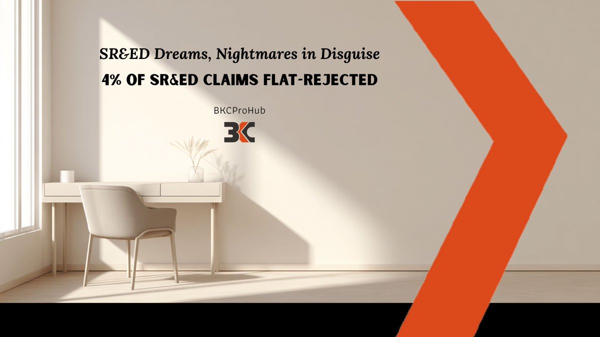 BKCProHub's tweet image. 4% of SR&amp;amp;ED claims are flat-out rejected. Imagine investing significant time and money in R&amp;amp;D, only for the CRA to dismiss your claim. How to meet SR&amp;amp;ED requirements for Canadian businesses: bkcprohub.com/sred-eligibili… #SRED #Canada #businesses #tax #incometax #financialreporting