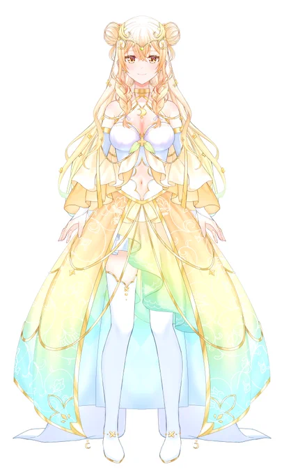このシルエット自分がデザイン担当したVtuberだとリリアンヌさん( #Riliane1110th )が近いと思う! ゲーム配信とかコラボ配信を見るのが好きな身としては、画面映えに注意してデザインしたのを覚えてる!