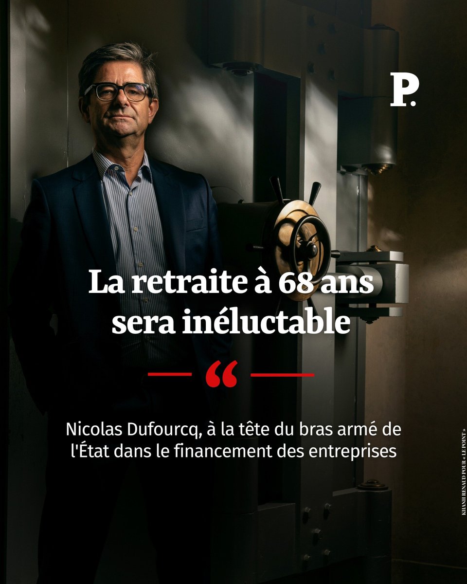 Sur ses 3 500 milliards d’euros de dette publique, la France engloutit 2 000 milliards dans son « modèle social ». Intenable selon le patron de Bpifrance ➡️ l.lepoint.fr/f3c