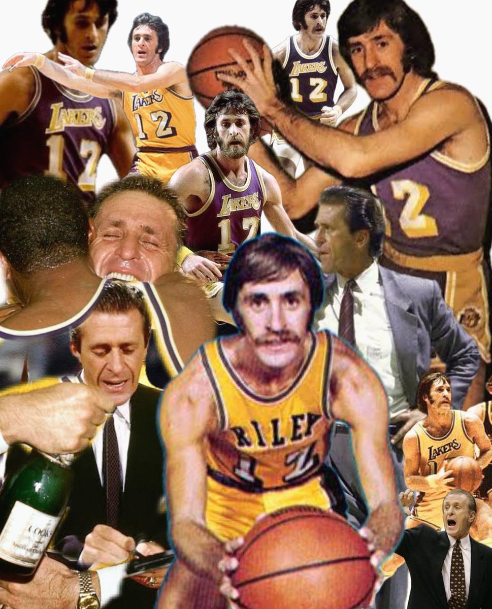 12 DAYS TO START THE SEASON! HERE’S LAKERS LEGEND PAT RILEY 12 TIMES. 💜💛