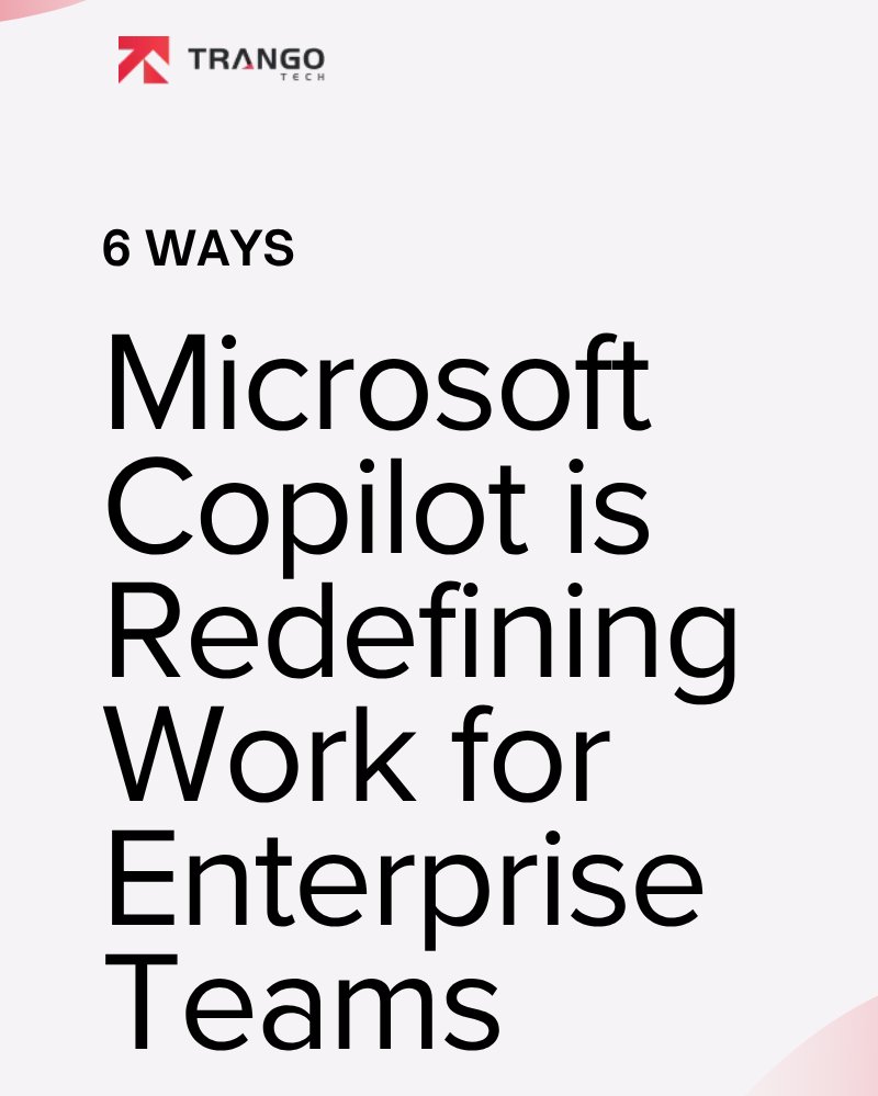 TrangoTech's tweet image. 🚀 The Future of Work is here — powered by
@Copilot 
From automation to smarter insights, Copilot is redefining how enterprise teams work, collaborate & innovate. 
Learn more: trangotech.com/microsoft #MicrosoftCopilot #TrangoTech