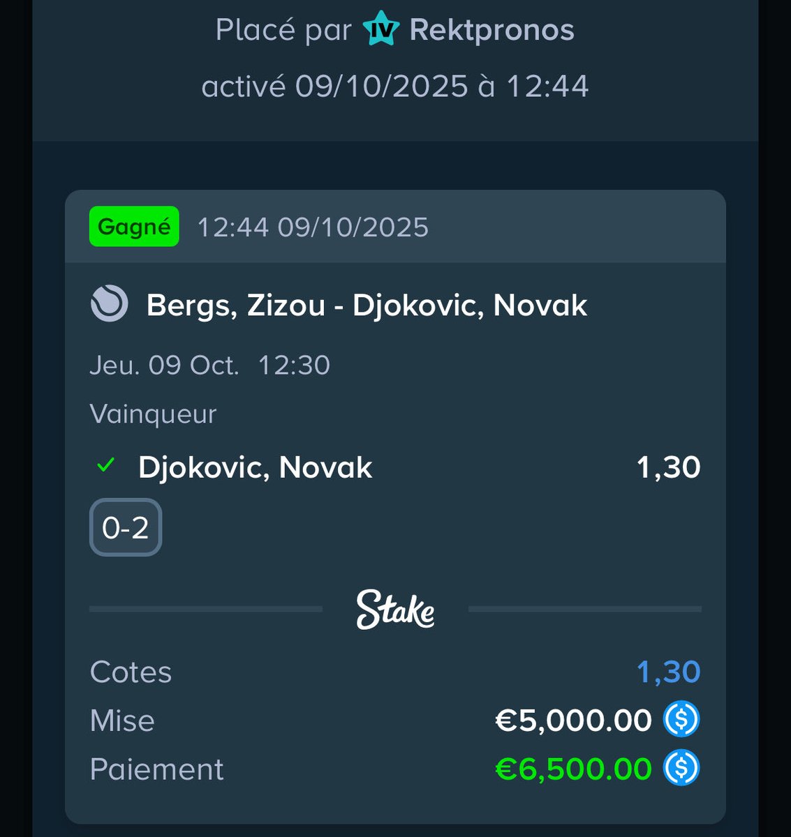 200€ parmis les like / rt ❤️♻️

🛩️ Lien telegram : t.me/+gETy9eA9x0BjZ…

#Tennis #ATP #TeamParieur