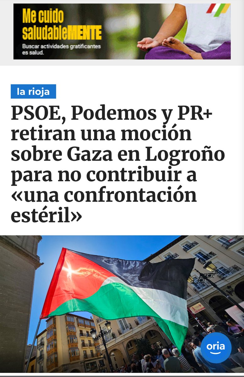 Una buena noticia que justifica la postura de los Grupos Municipales del ⁦<a href="/AytoLogrono/">Ayuntamiento Logroño</a>⁩ . Un silencio por la Paz . Evitar divisiones y confrontaciones.Una buena decisión que aplaudo como Alcalde