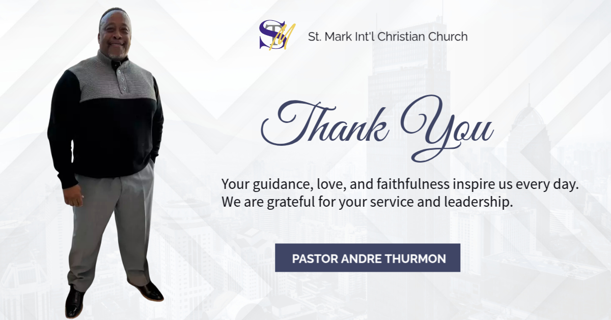 We deeply appreciate Pastor Andre Thurmon's guidance, love, and faithfulness. Your leadership inspires and uplifts us every day. #Gratitude #Faith #Leadership #ClergyAppreciation