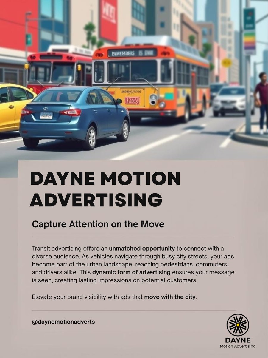 MotionAdvertNG's tweet photo. Your brand deserves to be seen—everywhere it moves.

With DAYNE Motion Advertising, your message rides through Port Harcourt’s busiest streets, reaching commuters, pedestrians, and drivers alike. This is transit advertising reimagined.

Click here: https://t.co/Q5gPGlfAFS https://t.co/KwEpVkazB5