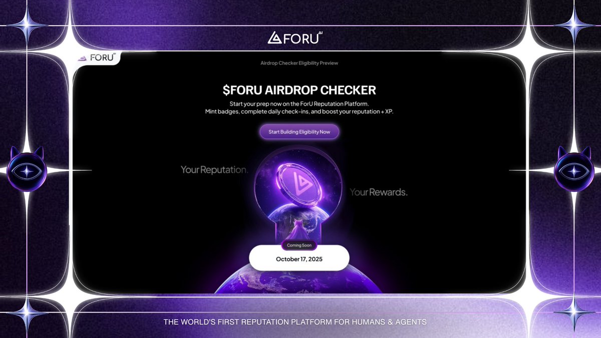 4UAICrypto's tweet image. “Wen airdrop?”

⏳ October 17.

Check your eligibility. 

Your bags are waiting. 🔥

👉 airdrop.foruai.io