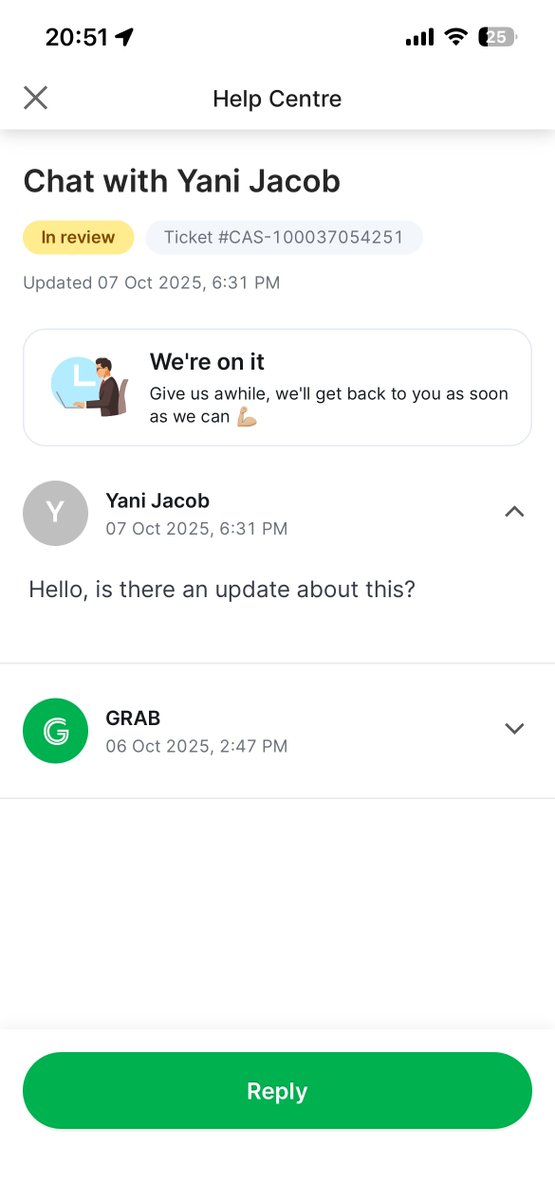 ynikive's tweet photo. @grabph Hi Grab, I have already asked for support but somehow my ticket is still under review - it’s been 4 days and I can’t use my grabfood. Can someone help me resolve this already? I can’t pay even with gcash or any other cards. https://t.co/bDWxDtc0JV