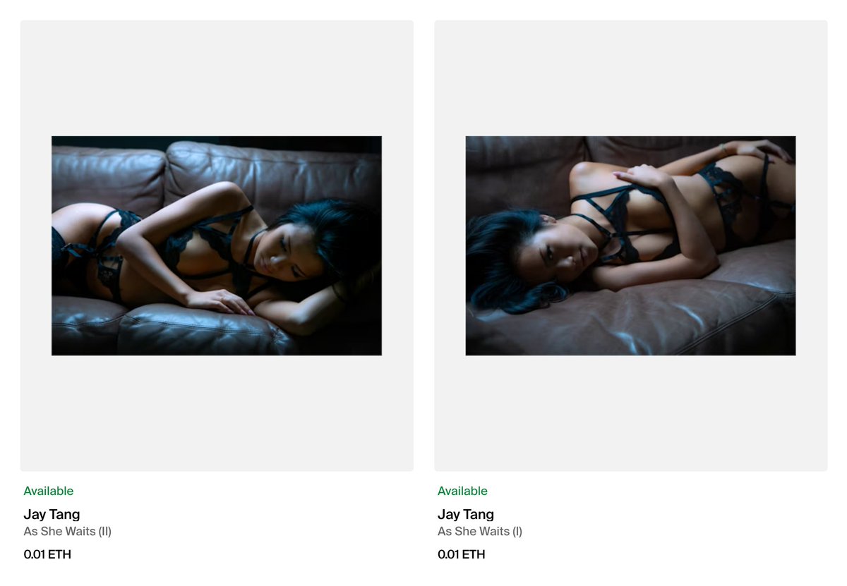 VISUALCREATURE's tweet image. Freshly minted As She Waits (I &amp;amp; II) in my @foundation collection 🥰🥰
Reserve at 0.01 ETH 
foundation.app/collection/jay…
#moody #boudoir #lingeriestyle #NFTs #NFTCommunity
