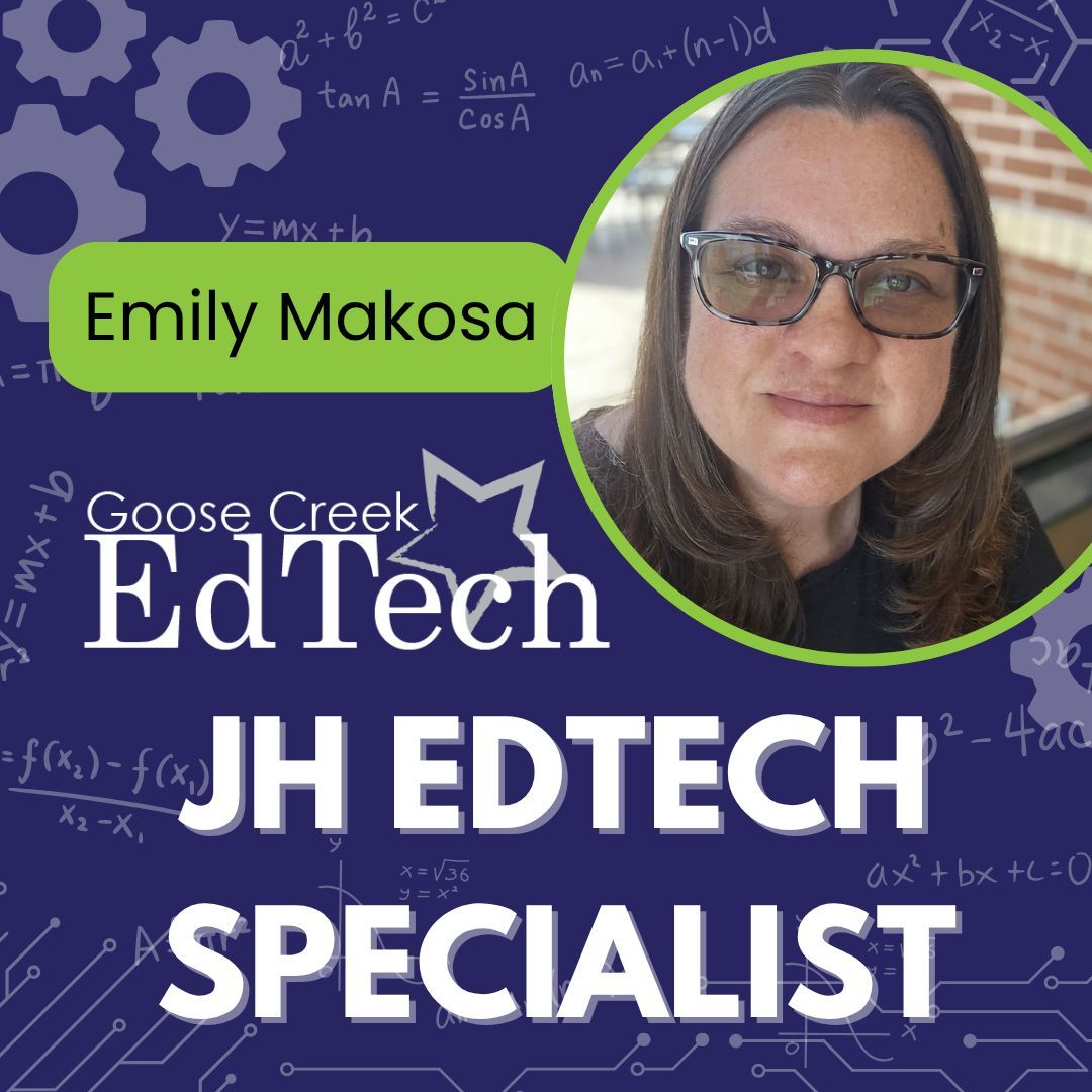gccisd_edtech's tweet image. Please join us in welcoming the newest member of our team, Emily Makosa! 🎉 She will be serving as our Junior High Educational Technology Specialist, supporting teachers and students as they integrate technology into learning.  We’re excited to have Emily on board! 💻✨