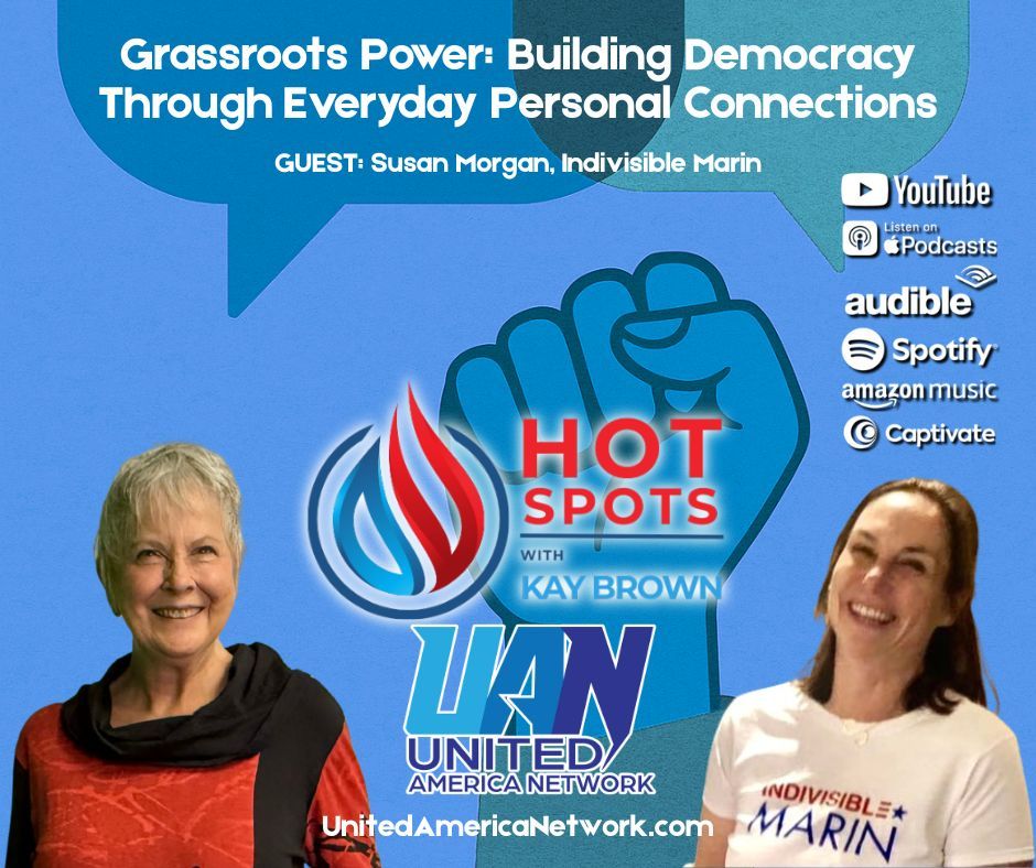 OfficialRCDP's tweet image. Kay Brown&apos;s latest podcast epidsode is now live!
In this powerful conversation, activist and Indivisible Marin founder Susan Morgan joins  Kay  to discuss how ordinary citizens can help defend democracy through simple, meaningful actions in daily life.
player.captivate.fm/episode/e1aa93…