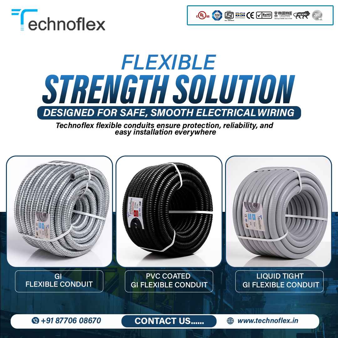 technoflexsteel's tweet image. Technoflex Flexible Solutions 🔌 | Smart Cable Protection &amp;amp; Industrial Wiring Innovation 🚀

for More Info Call on 087706 08670
And mail on - info@technoflex.in
website - Technoflex.in

#Technoflex #FlexibleSolutions #ConduitSystems #CableProtection #ElectricalSafety