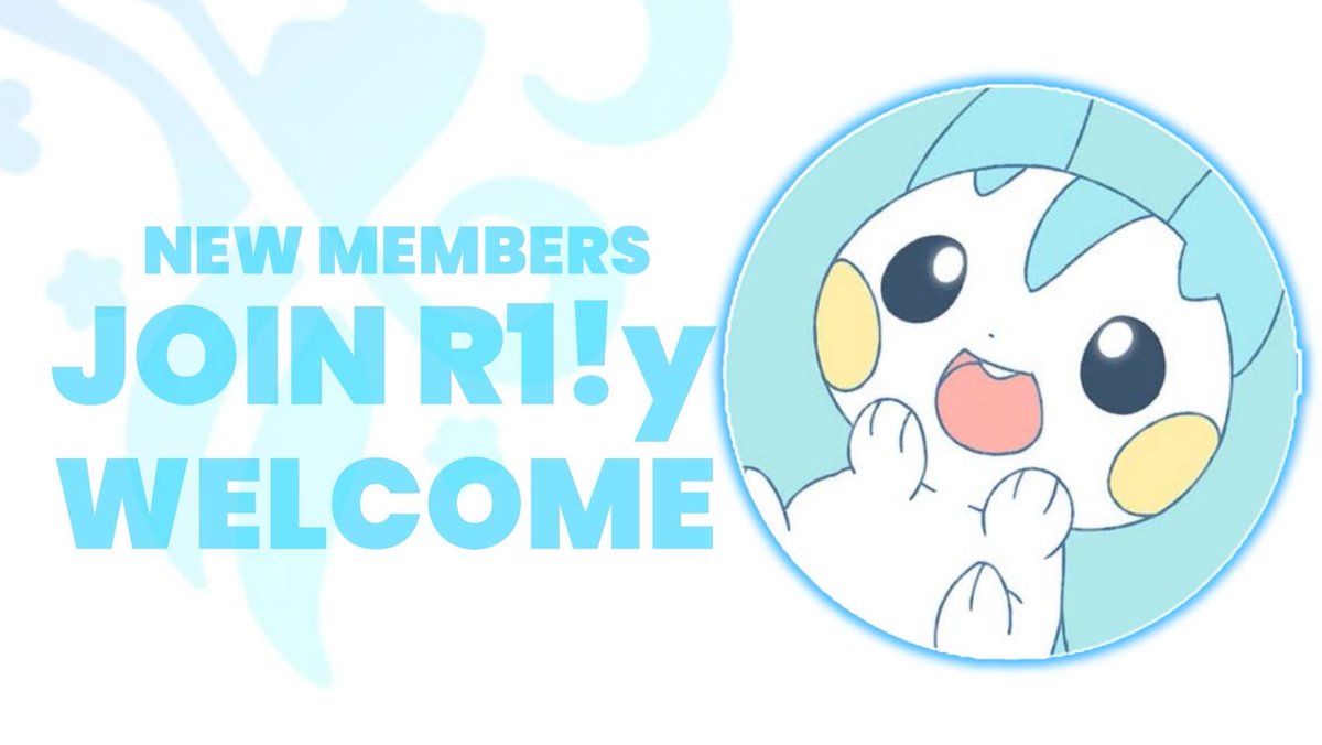 \  Welcome  to  R1!y  /

◾︎ 競技部門 

もち / <a href="/moch1fnbr/">R1ǃy もち</a>

◾︎エンジョイ部門

りうちあ /<a href="/llxozr/">りうちあ</a> 

競技部門・エンジョイ部門での入隊です🔥
今後のご活躍応援よろしくお願いします📣✨️
エンジョイ部門は久しぶりの入隊です🍀.* 
※記載に誤記があった為再ツイートです
#R1ly_eS ｜ #R1lyWIN