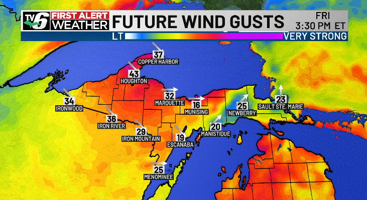 FIRST ALERT: Showers move in overnight and spread east by tomorrow morning ahead of a front. Rumbles of thunder will be possible along with a second batch of showers late in the day. Plus, winds become breezy.
Forecast&gt;uppermichiganssource.com/2025/10/09/fir…