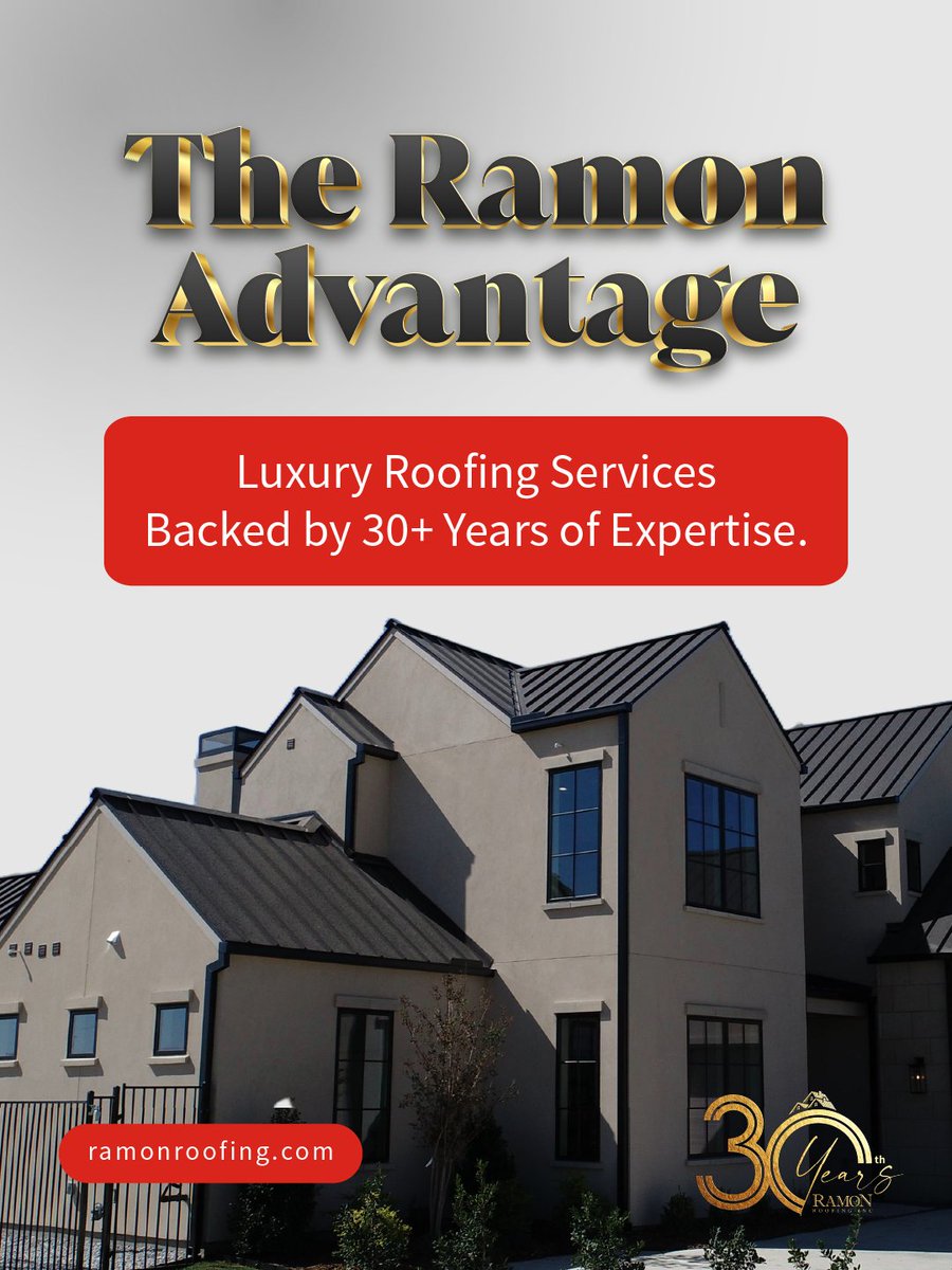 RamonRoofing's tweet image. Experience. Craftsmanship. Trust.

From repairs to replacements, Ramon Roofing delivers luxury roofing services with unmatched attention to detail.

Get started today: hubs.ly/Q03MgZg80 

#RamonRoofing #LuxuryRoofing #RoofingBlog #Texas #FortWorth #Austin #Dallas