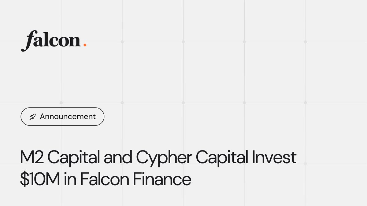 falconfinance's tweet image. We’re excited to announce a $10M strategic investment led by M2 Capital @M2Exchange, the investment arm of M2 Group, a UAE-headquartered conglomerate with a diversified portfolio spanning digital asset solutions and financial innovation, with participation from @cypher_capital, a…