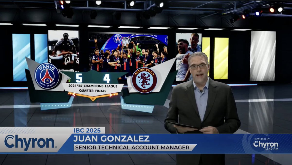 Step inside Chyron’s IBC 2025 virtual set demo 🎥

In this walkthrough, Juan Gonzalez takes you through a complete virtual production workflow powered by the Chyron ecosystem.

👉  hubs.la/Q03MVL-X0

#SinceDayOne #IBC2025 #VirtualProduction #BroadcastGraphics #ChyronLive