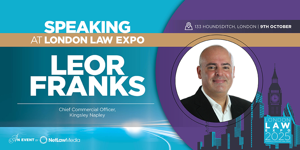#LLE2025 | Operations Stage | 14:40  

If you're attending  #LondonLawExpo today, join Leor Franks, Chief Commercial Officer at Kingsley Napley, as he explores:  2025 Landscape – The Impact on Law Firm Brand and Client Relationships. - bit.ly/4o8lbOP