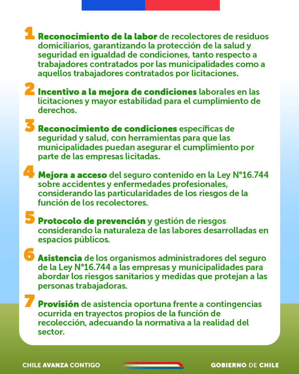 🔔 ¡Será ley!

Aprobado el proyecto de ley que reconoce la función de los recolectores de residuos domiciliarios y establece obligaciones para la protección de su salud y seguridad en el trabajo 👏🏽 Seguimos avanzando en trabajo decente.