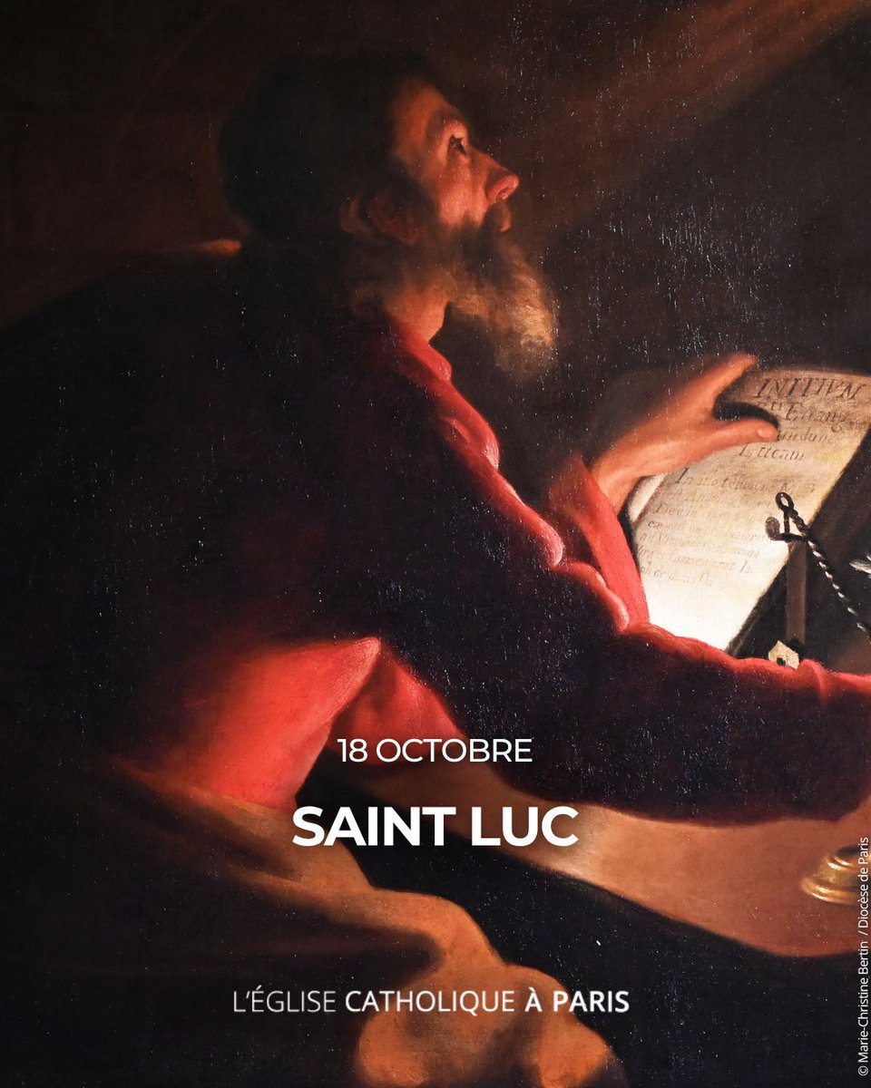 dioceseparis's tweet image. Aujourd’hui, en cette journée du 18 octobre, nous célébrons saint Luc 🙌

Disciple de Paul, Luc a mis son talent d’écrivain et son regard de médecin au service de la foi. Son évangile nous transmet un visage du Christ empreint de compassion et de miséricorde, attentif aux…