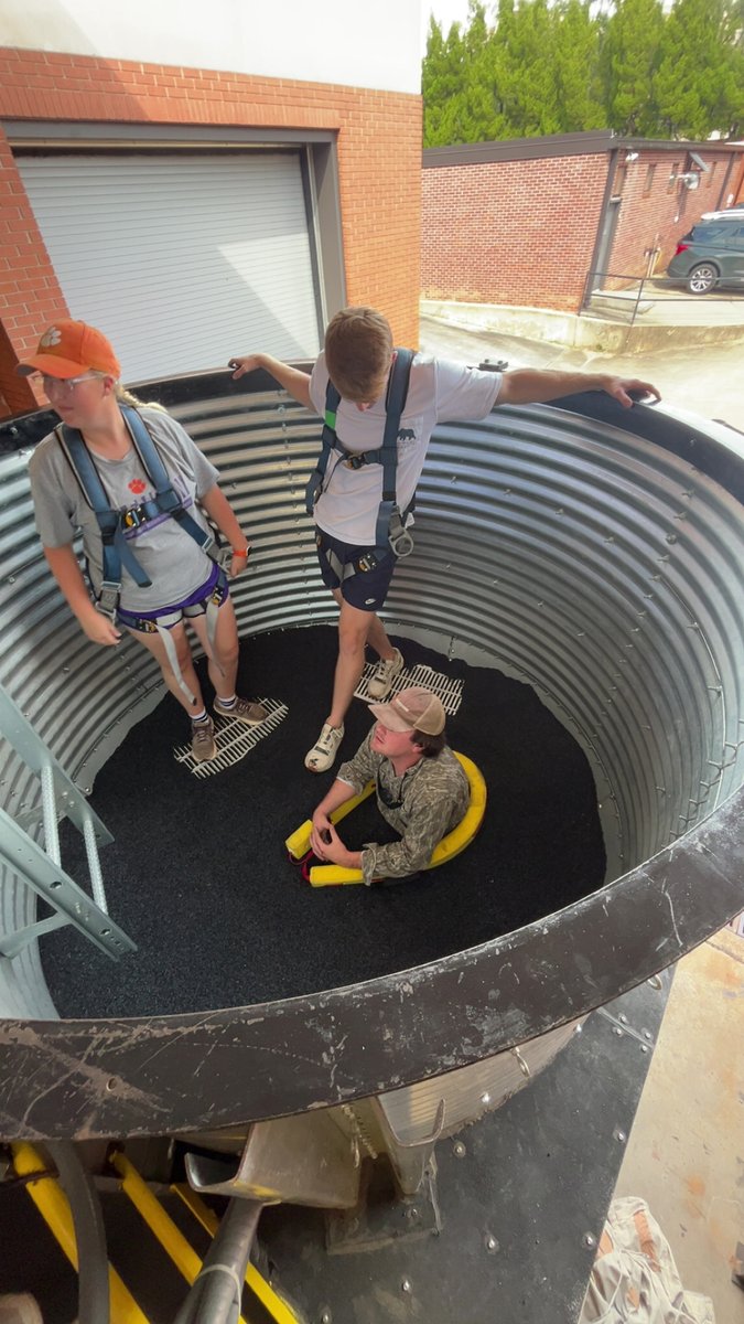 Over the past two weeks, Clemson University's College of Agriculture, Forestry &amp; Life Sciences students in both AGM 3050 (Ag Safety) and AGM 4040 (Grain Handling) learned about grain bin safety and how a rescue is performed for an entrapped victim.