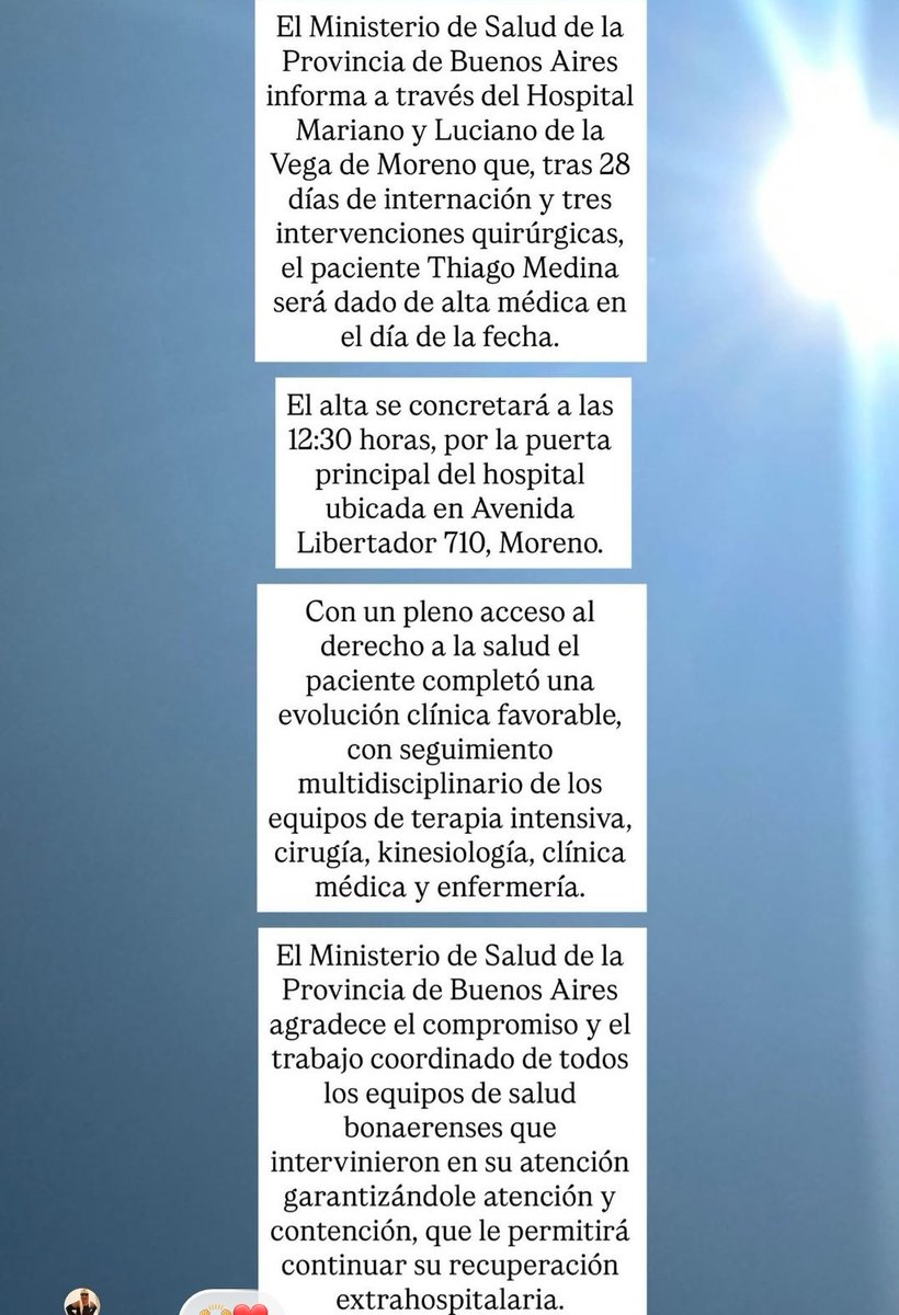 DANIELA CELIS ALEGRA A LOS ARGENTINOS CONFIRMANDO QUE A LAS 12.3OHS. LE DAN EL ALTA MEDICA A THIAGO MEDINA..

HABRIA CASAMIENTO EN 2026..