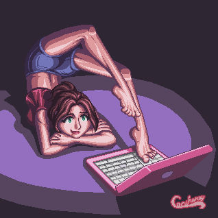 #pixelart contortionist girl :3
I can do commissions for you too! my portfolio: artstation.com/cecihoneypixel