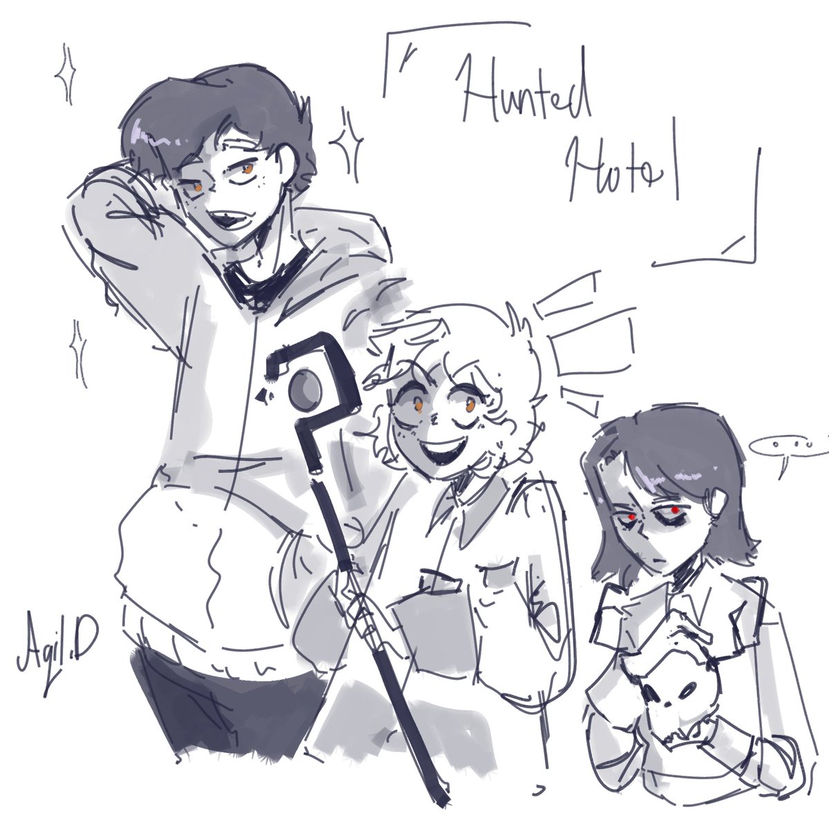 milo_cally's tweet image. I love this siblings!! After watching Hunted hotel..&quot;i still want more ah&quot; 😭

#huntedhotel #Hunted_Hotel #artwork