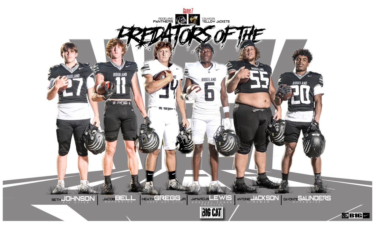 Congrats to the PREDATORS of the WEEK vs Calhoun last Friday. #B1GCATmentality #CLAWSout