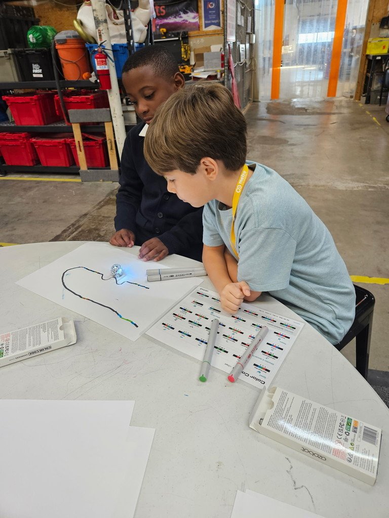 MetroHS's tweet photo. The PAST Foundation hosts STEM Day for Metro Elementary with engaging hands-on activities. Second graders make constellations and 4th graders practice coding with Ozobots. https://t.co/xTc861j1Zr