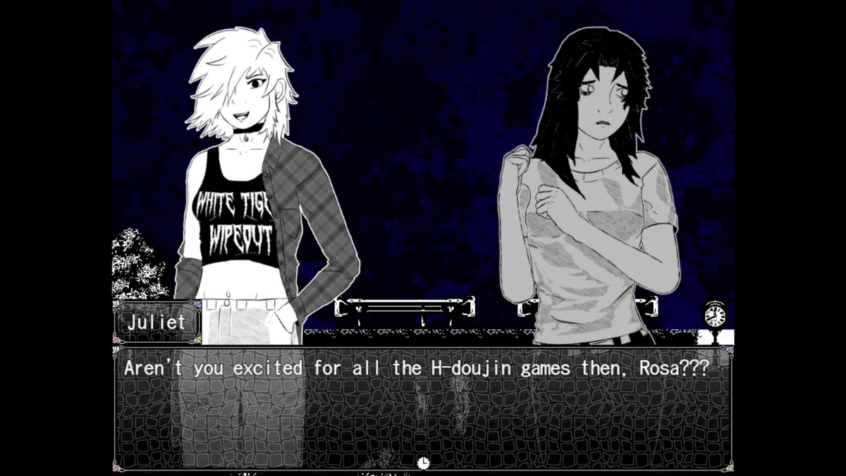 Rosa+Juliet physical copy pre-orders will go up later this month. They'll come with a DRM-free copy of the game, artwork, a booklet, and the game assets both in 4k and RPGMaker-ready resolutions + a license to use them, for free in any project of your own, including commercial.