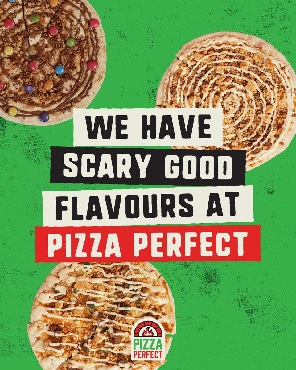 PizzaPerfectza's tweet image. We’ve got scary good Dessert Pizzas at #PizzaPerfect 👻🍕

This is not a trick, only the best treat you will ever have 😋