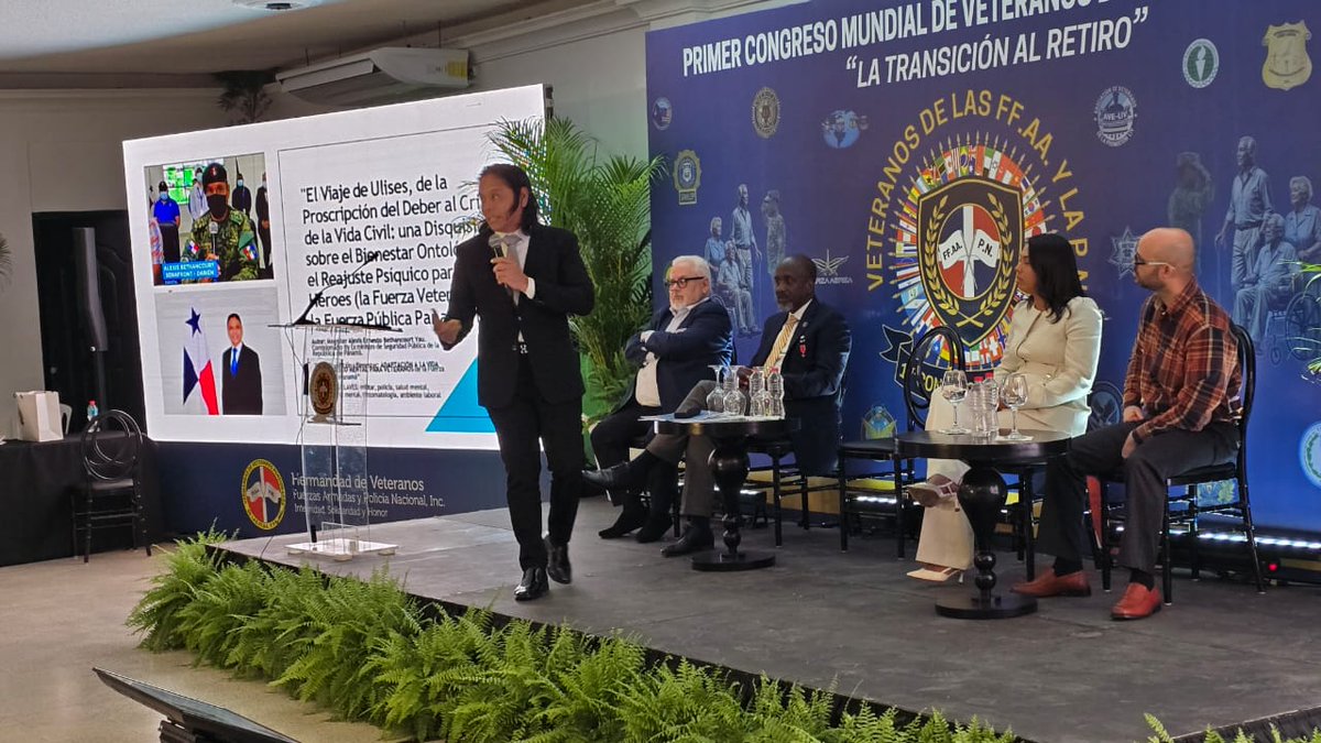 Alexis Bethancourt Yau hace historia como el primer panameño en la vicepresidencia de la Organización Mundial de Veteranos de las Fuerzas Armadas. El exministro de Seguridad fue electo por aclamación unánime. 
<a href="/MinSegPma/">Ministerio de Seguridad Pública de Panamá</a> <a href="/policiadepanama/">Policía Nacional</a> <a href="/TReporta/">Telemetro Reporta</a> <a href="/HispaniamediaTv/">Hispania Media TV</a>  <a href="/tvnnoticias/">TVN Noticias</a>.
