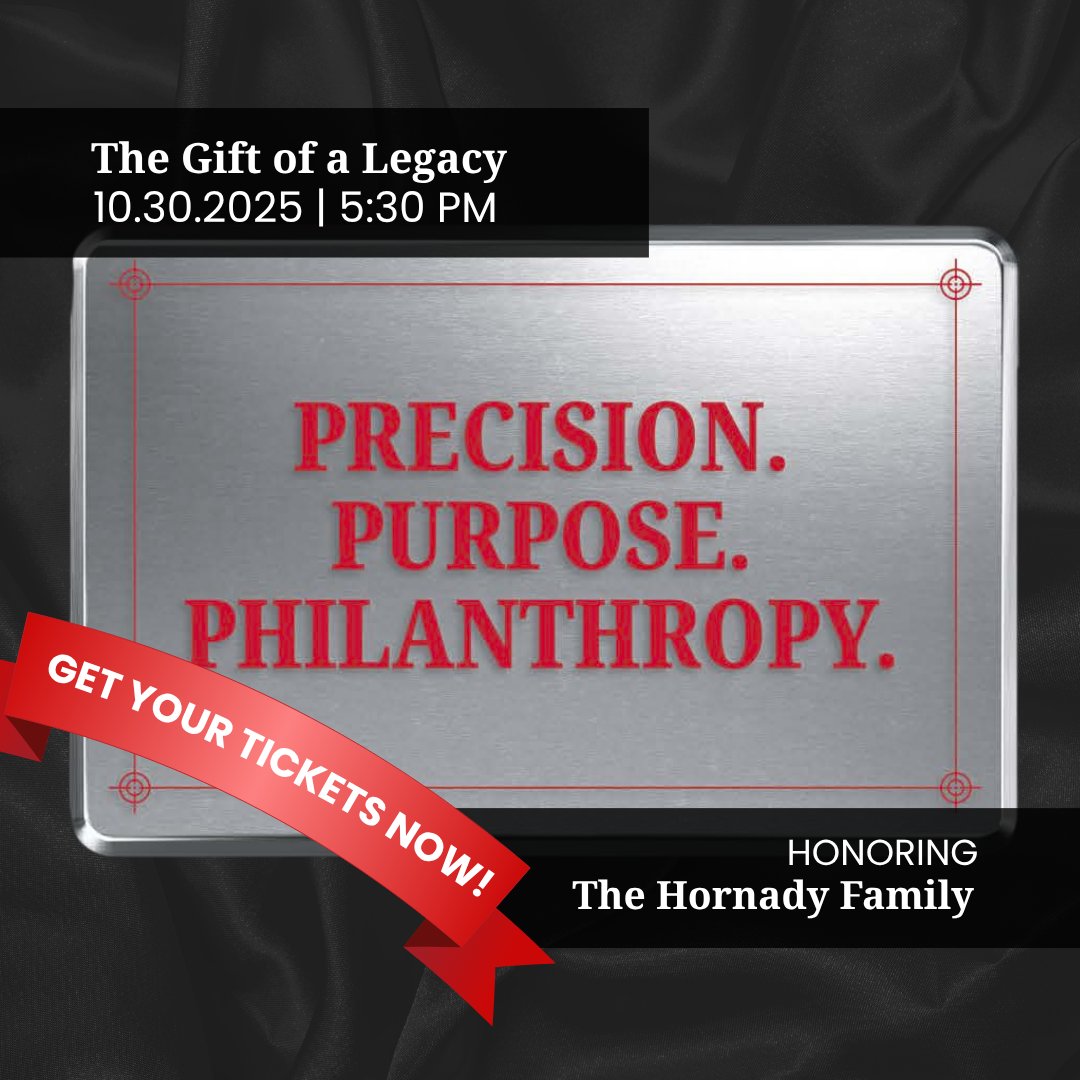 Celebrate a legacy of precision, purpose, and philanthropy.
Join us as we honor the Hornady Family at The Gift of a Legacy—an evening dedicated to those who give with heart, vision, and passion.
✨ Reserve your tickets today! gicf.fcsuite.com/erp/donate/cre…