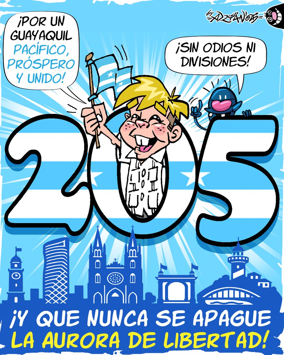 DiarioExtraEc's tweet photo. #OPINIÓN 💬 | Compartimos la caricatura 'GUAYAQUIL, 205 AÑOS DE INDEPENDENCIA EN TIEMPOS DE DIVISIONES Y ODIOS', del 9 de octubre de 2025, realizada por Adrián Peñaherrera.
#CRISISSOCIAL #DISPUTAS #PODER #GOBIERNO #MANIFESTANTES #OPOSITORES #PERSECUCIONES #PRESIDENTE #PREOCUPADO #CONSULTAPOPULAR #NUEVACONSTITUYENTE #GUAYAQUIL #CELEBRA #ALEGRÍA #FIESTAS #INDEPENDENCIA #RESISTIENDO #INJUSTICIAS #ACTUALIDAD #POLÍTICA #ECUADOR